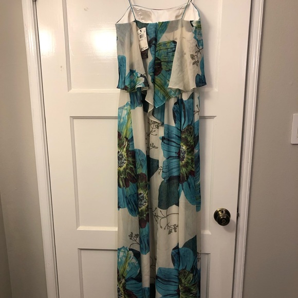 NWT Aqua Bloomingdales floral pattern maxi dress - Picture 2 of 4